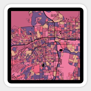 Reno Map Pattern in Purple & Pink Sticker